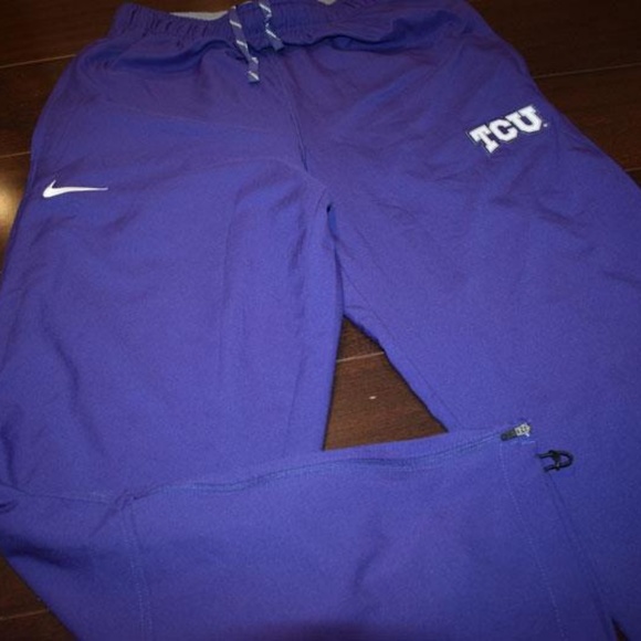 4624 Mens Nike Gym Pants Medium TCU Texas - Picture 2 of 7